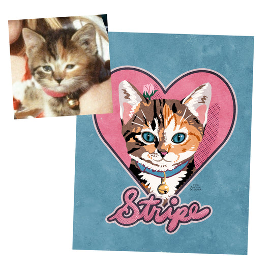 Signature Pet Portrait – Hand-Drawn Digital Illustration (Start Here)