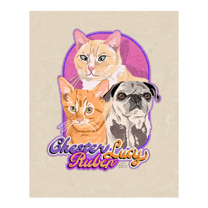 Signature Pet Portrait – Hand-Drawn Digital Illustration (Start Here)