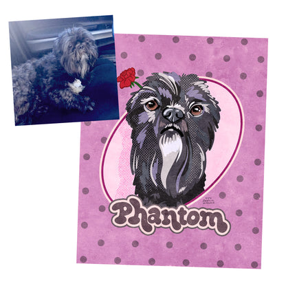 Signature Pet Portrait – Hand-Drawn Digital Illustration (Start Here)