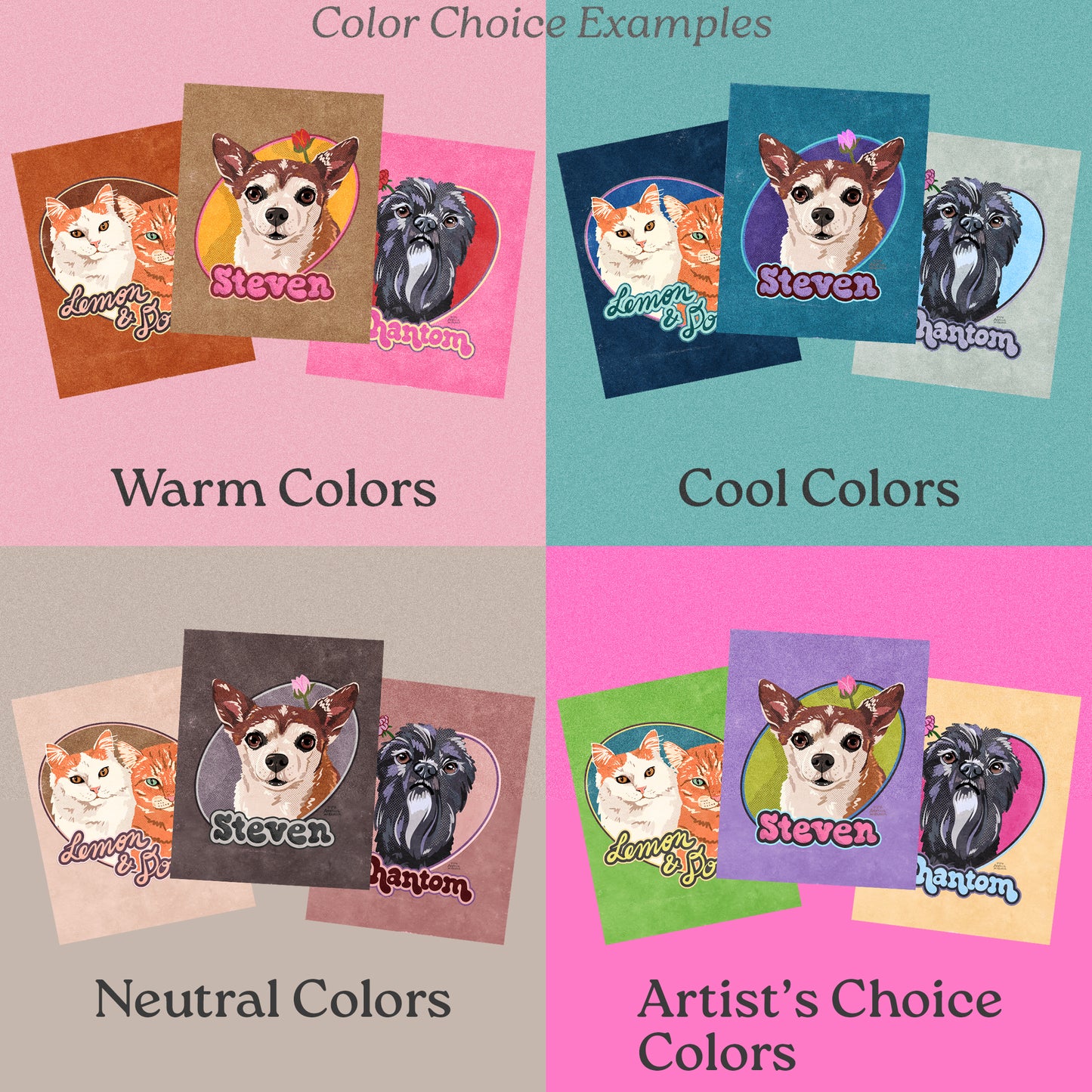 Signature Pet Portrait – Hand-Drawn Digital Illustration (Start Here)