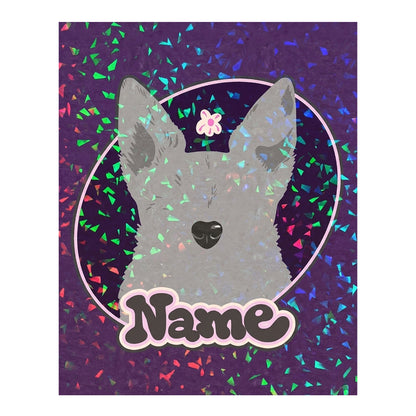 Sparkly Art Print of Your Pet Portrait