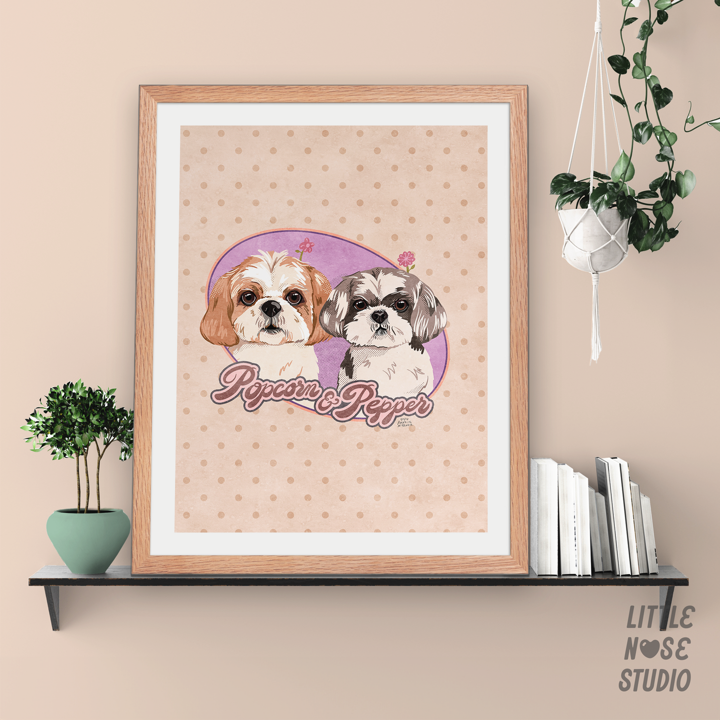 Framed Art Print of Your Pet Portrait