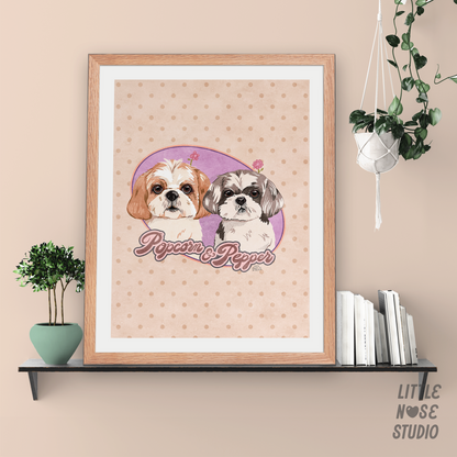 Framed Art Print of Your Pet Portrait