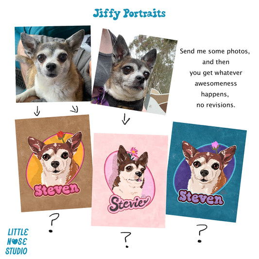 Jiffy Pet Portrait – Hand-Drawn Digital Illustration
