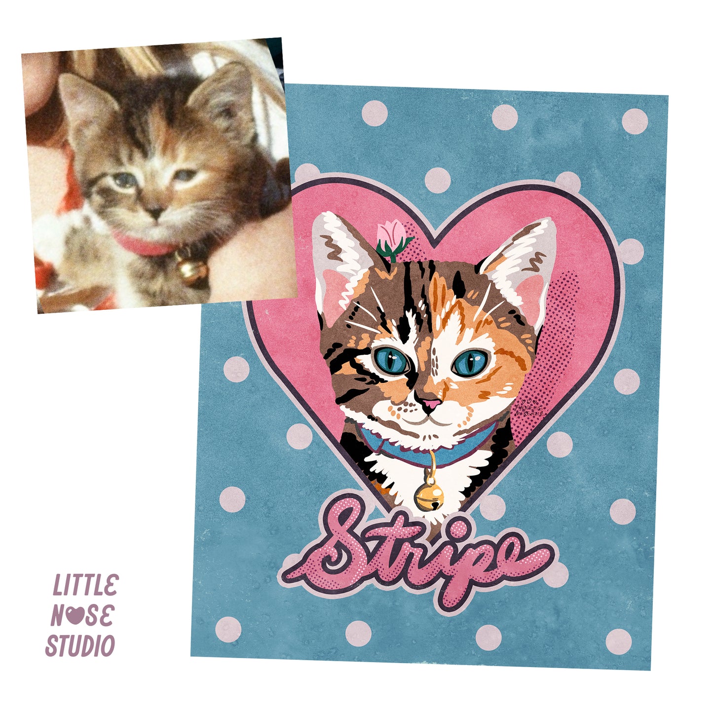 Signature Pet Portrait – Hand-Drawn Digital Illustration (Start Here)