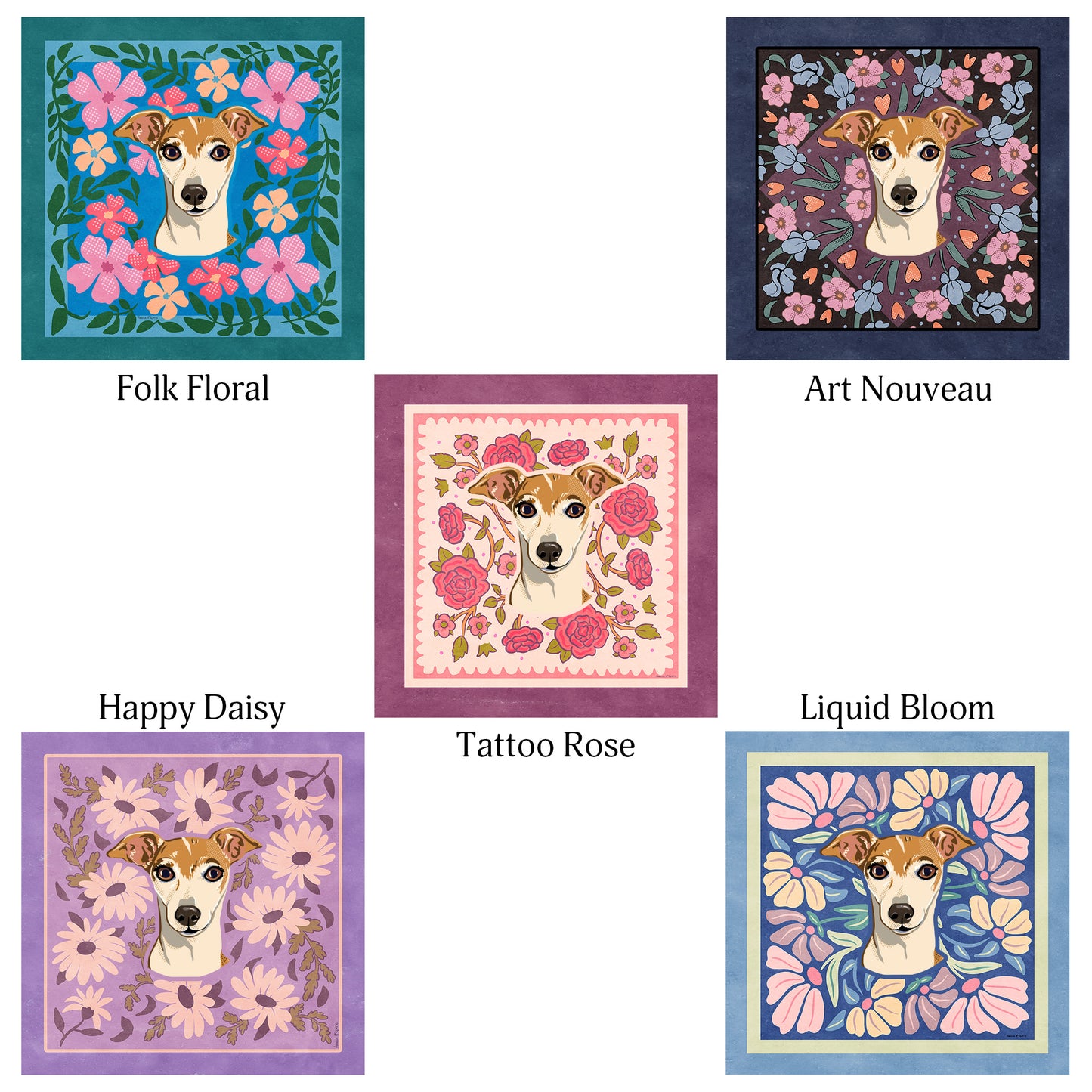 Floral Pillow with Your Portrait – Art Nouveau