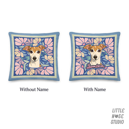 Floral Pillow with Your Portrait – Liquid Bloom