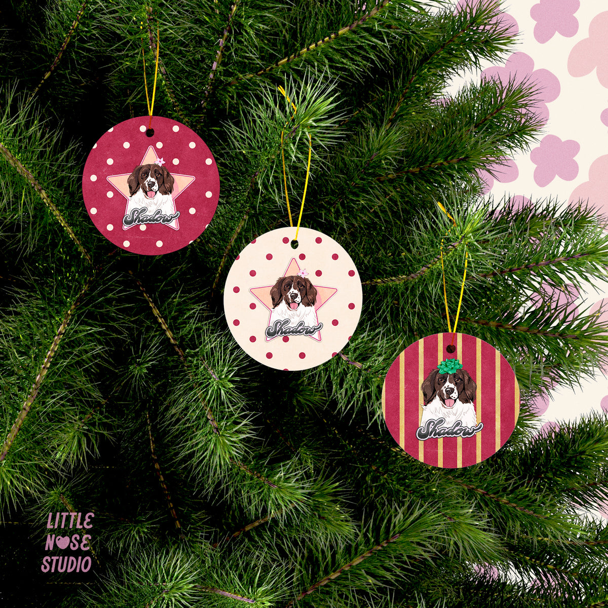 Pet Portrait Ceramic Ornament — Made from Your Finished Portrait
