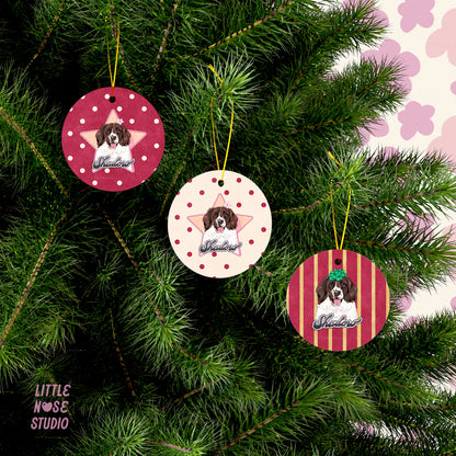 Pet Portrait Ceramic Ornament — Made from Your Finished Portrait