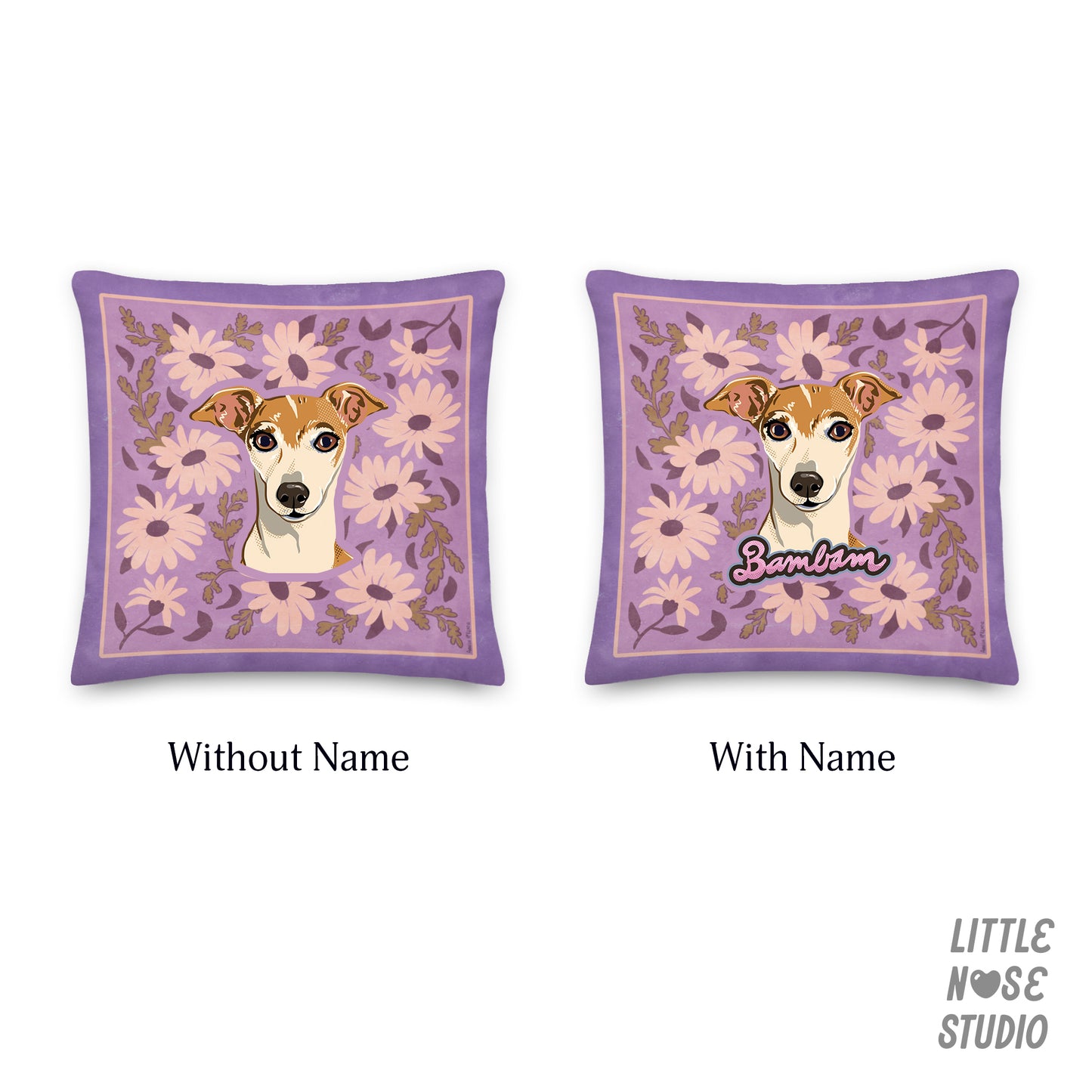 Floral Pillow with Your Portrait – Happy Daisy