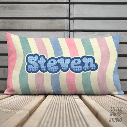 Floral Coordinating Pet Name Lumbar Pillow – Liquid Bloom