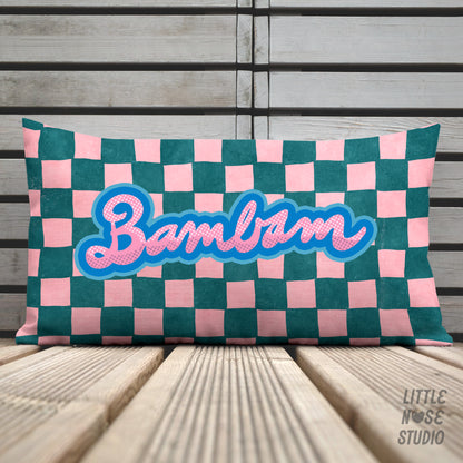 Floral Coordinating Pet Name Lumbar Pillow – Folk Floral