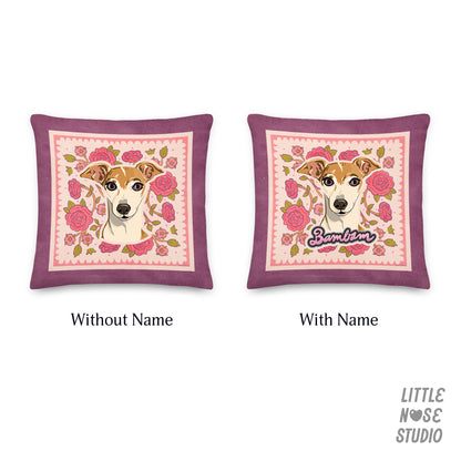 Floral Pillow with Your Portrait – Tattoo Rose