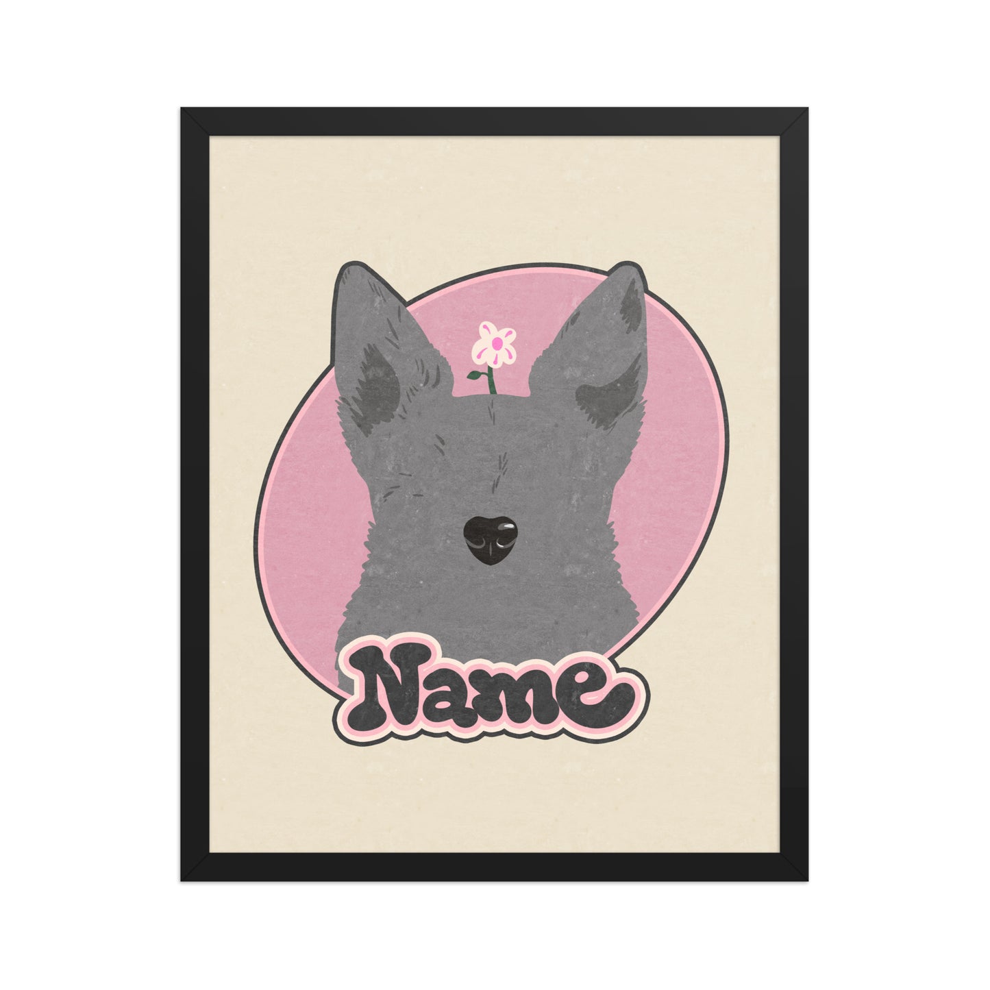 Framed Art Print of Your Pet Portrait