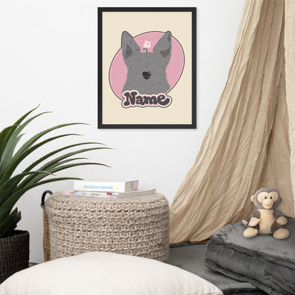 Framed Art Print of Your Pet Portrait