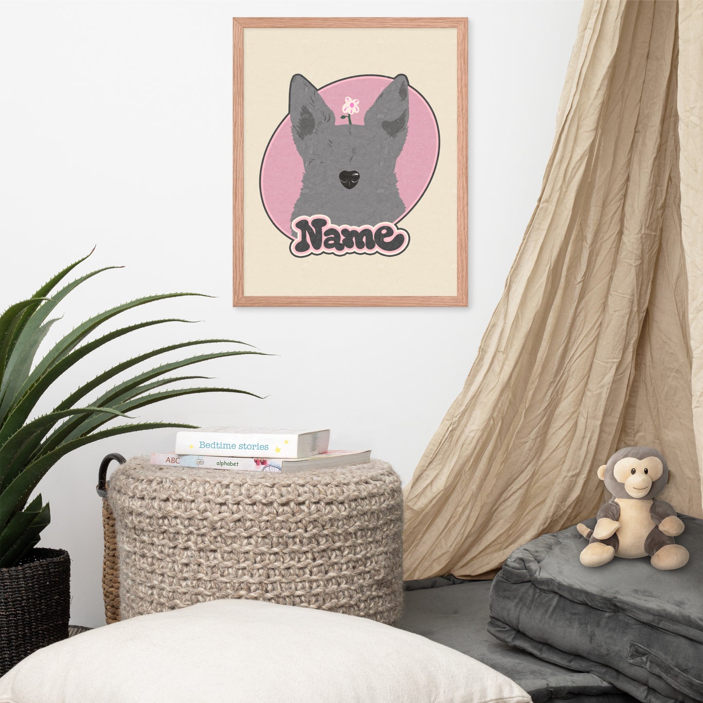 Framed Art Print of Your Pet Portrait