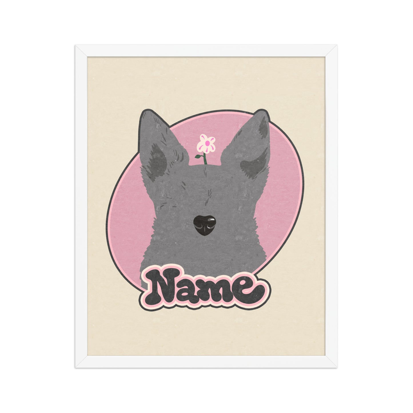 Framed Art Print of Your Pet Portrait