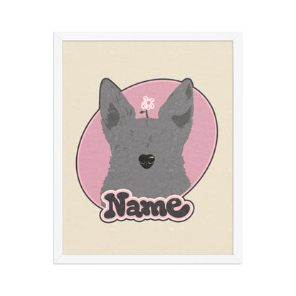 Framed Art Print of Your Pet Portrait