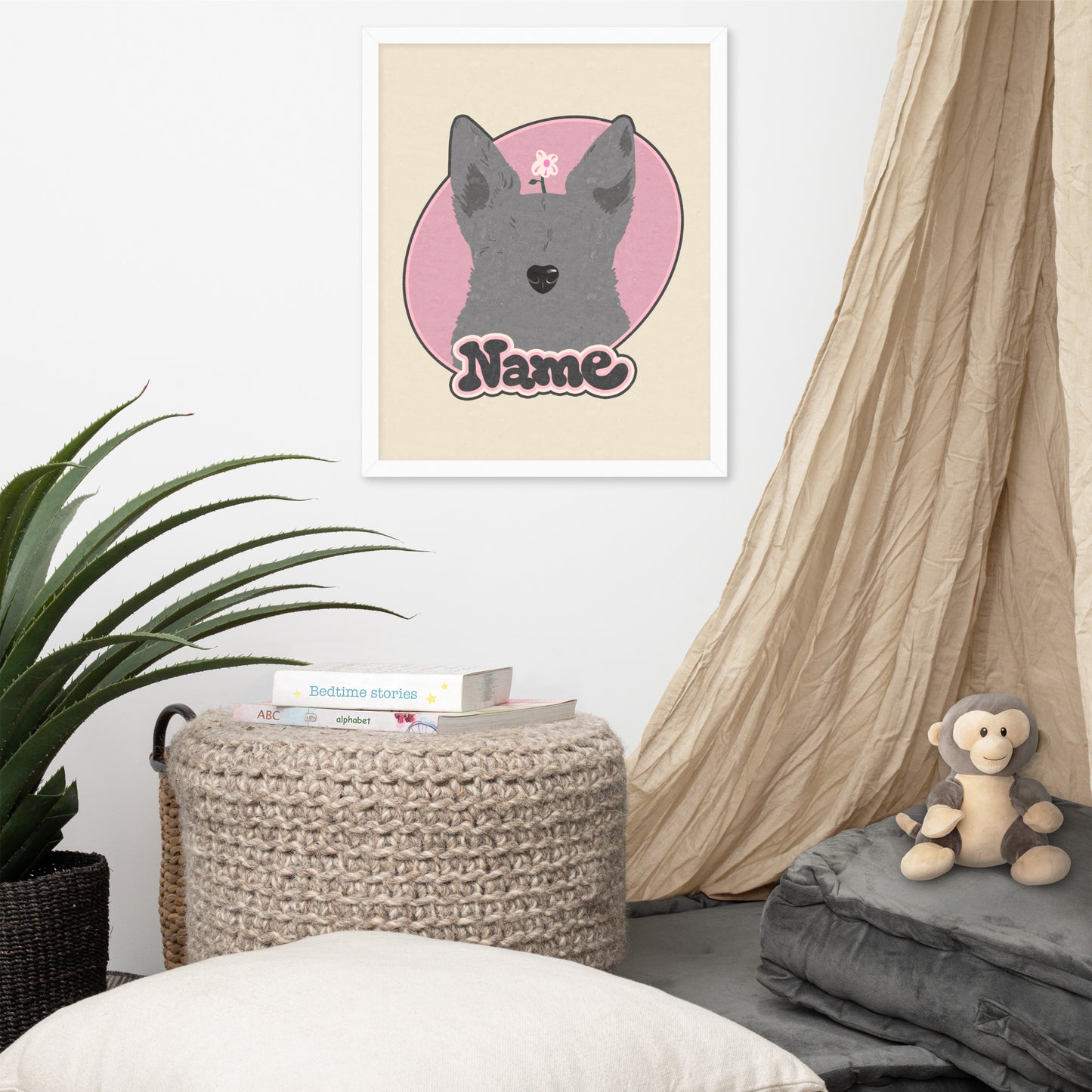 Framed Art Print of Your Pet Portrait