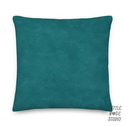 Floral Pillow with Your Portrait – Folk Floral
