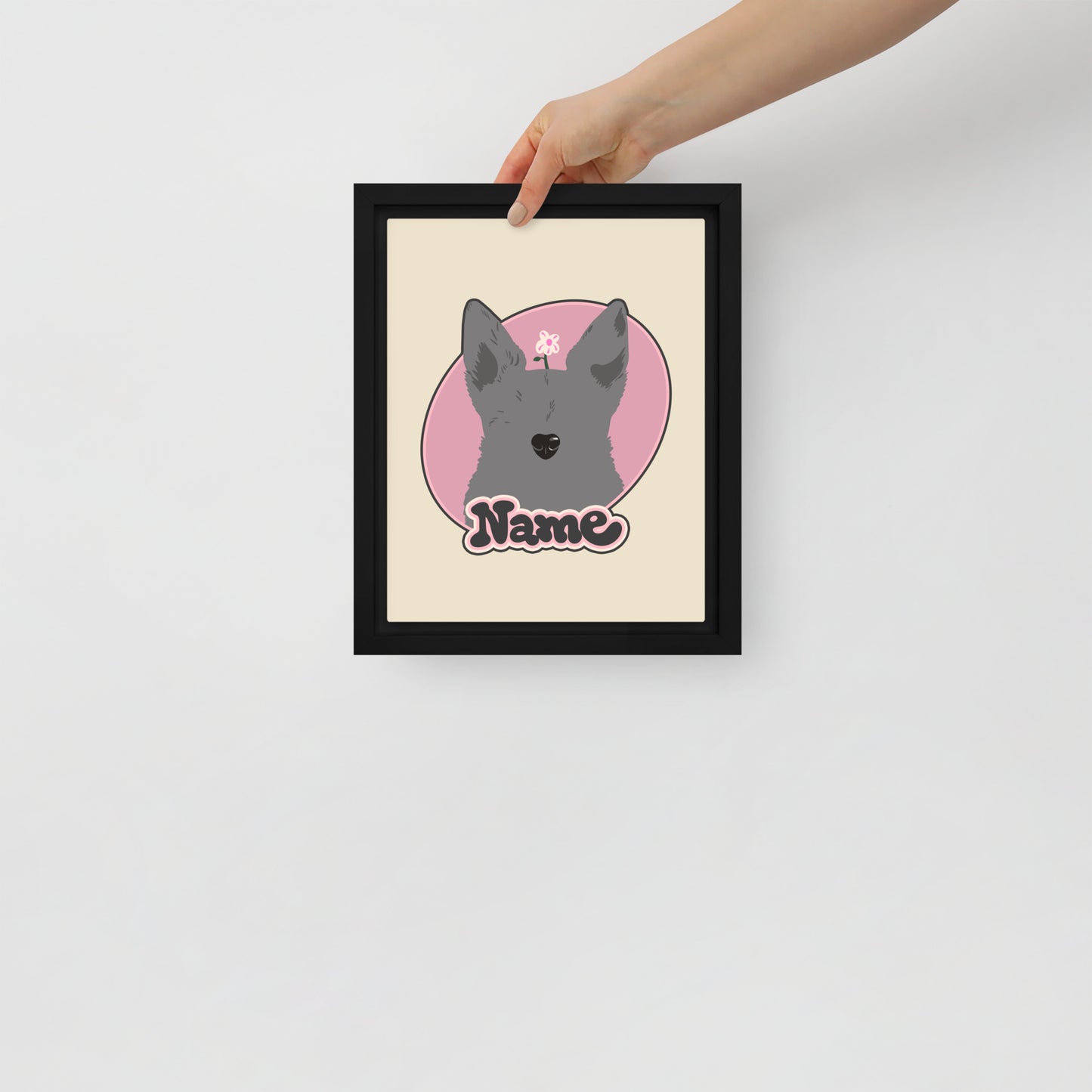 Framed Canvas Art with Your Pet Portrait