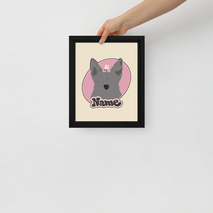 Framed Canvas Art with Your Pet Portrait