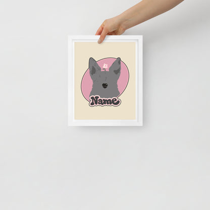 Framed Canvas Art with Your Pet Portrait