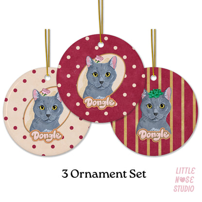 Pet Portrait Ceramic Ornament — Made from Your Finished Portrait